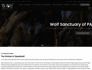 wolfsanctuarypa.org screenshot
