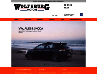 wolfsburgmotors.com.au screenshot