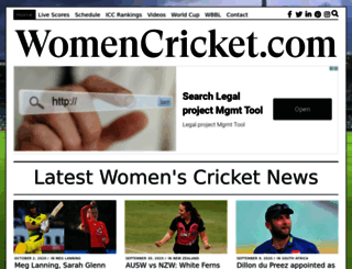 womencricket.com screenshot