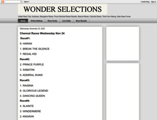 wonderselections.blogspot.com screenshot