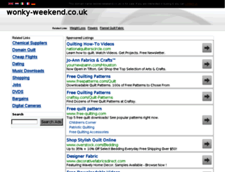 wonky-weekend.co.uk screenshot