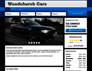 woodchurchcars.co.uk screenshot