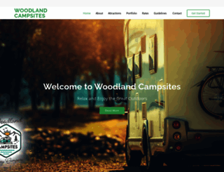 woodlandcampsites.com screenshot