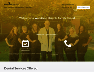 woodlandheightsfamilydental.com screenshot