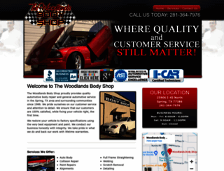 woodlandsbodyshop.com screenshot