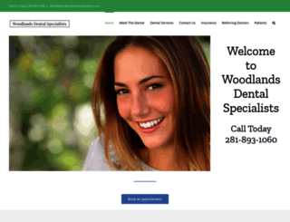woodlandsdentalspecialists.com screenshot