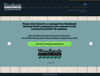woodlandsnationalbank.com screenshot