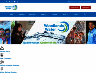 woodlandswater.org screenshot