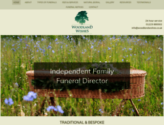 woodlandwishes.co.uk screenshot