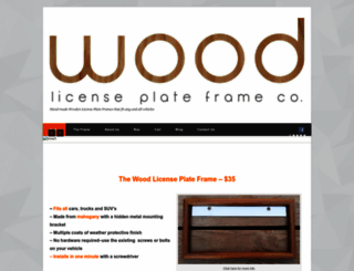 woodlicenseplateframe.com screenshot