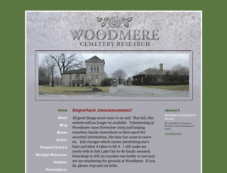 woodmerecemeteryresearch.com screenshot