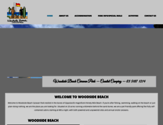 woodsidebeachcaravanpark.com.au screenshot