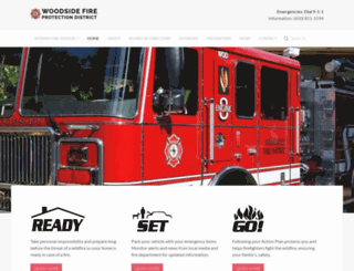 woodsidefire.org screenshot
