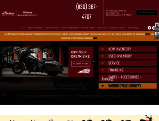 woodsindianmotorcycle.com screenshot