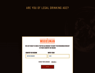 woodsmanwhisky.com screenshot
