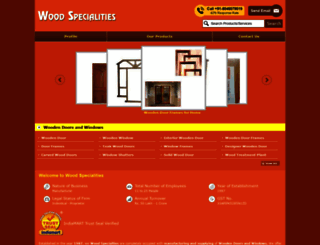 woodspecialities.co.in screenshot