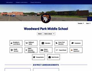 woodwardparkms.ccsoh.us screenshot