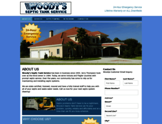 woodysseptictank.com screenshot
