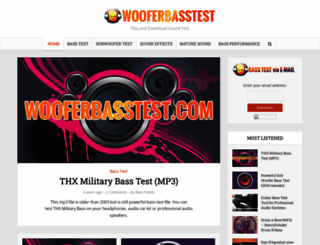 wooferbasstest.com screenshot