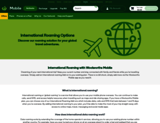 woolworthsglobalroaming.com.au screenshot