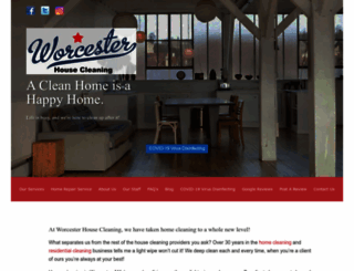 worcesterhousecleaning.com screenshot