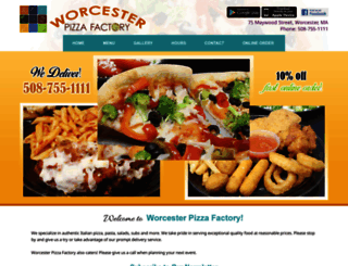 worcesterpizzafactory.com screenshot