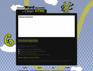word2cleanhtml.com screenshot