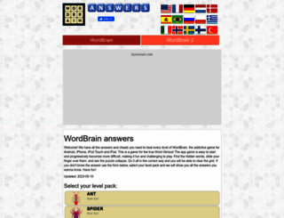 wordbrain.info screenshot