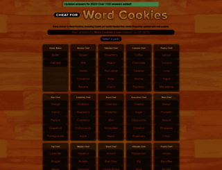 wordcookiescheat.com screenshot
