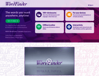 wordfinder.se screenshot