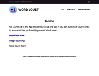 wordjoust.wordpress.com screenshot