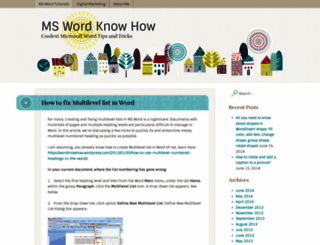 wordknowhow.wordpress.com screenshot