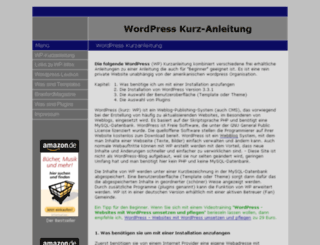 wordpress-kurzanleitung.de screenshot