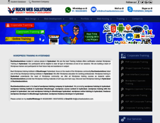 wordpress-training-hyderabad.ruchiwebsolutions.com screenshot