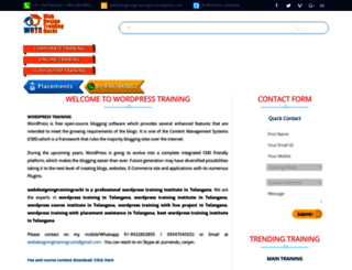 wordpress-training-in-hyderabad.webdesigningtrainingruchi.com screenshot
