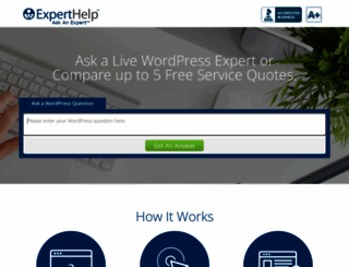 wordpress.experthelp.com screenshot