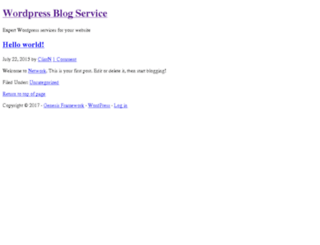 wordpressblogservice.com screenshot