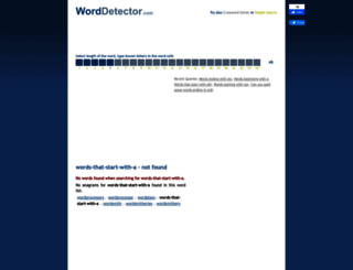 words-that-start-with-a.worddetector.com screenshot