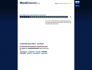 words-that-start-with-k.worddetector.com screenshot