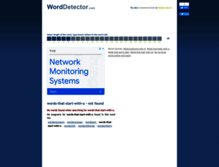 words-that-start-with-u.worddetector.com screenshot