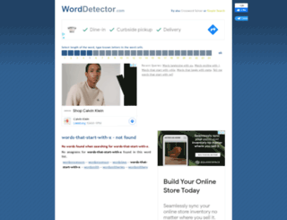 words-that-start-with-x.worddetector.com screenshot