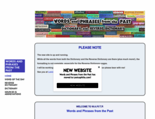 wordsandphrasesfromthepast.com screenshot