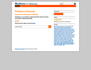 wordsense.eu screenshot