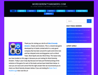 wordserenityanswers.com screenshot