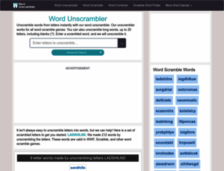 wordunscrambler.net screenshot