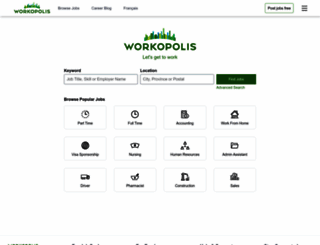 workopolis.com screenshot