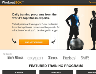 workoutbox.com screenshot