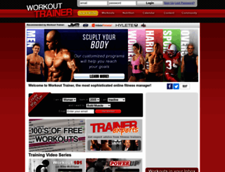 workouttrainer.com screenshot