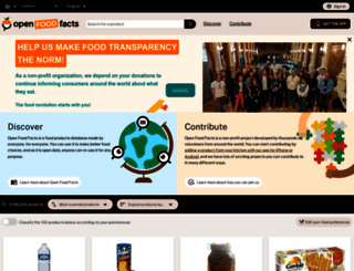 world.openfoodfacts.org screenshot