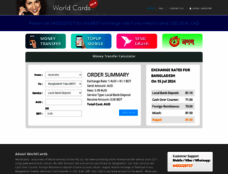 worldcards.com.au screenshot